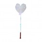 Balon cu LED multicolor, diametru 40 cm, forma inimioara, suport tip bat