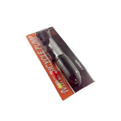 Mini pompa pentru bicicleta, telescopica, cu ac, 20 cm, aluminiu
