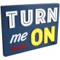 Panou decorativ LED mesaj Turn me ON, 35x3x26 cm, lemn Panou decorativ LED mesaj Turn me ON, 35x3x26 cm, lemn