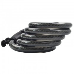 Antifurt bicicleta, cablu cu inchidere cifru, lungime 80cm, negru