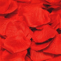 Petale decorative de trandafiri, material textil, 5x5 cm, rosu, 100 g