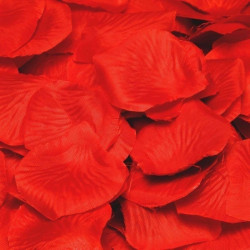 Petale decorative de trandafiri, material textil, 5x5 cm, rosu, 100 g