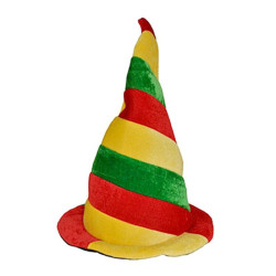 Palarie clovn, interior 18 cm, dungi multicolore, design haios, textil