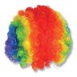 Peruca clown multicolora, par scurt cret, diametru 16 cm