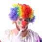 Peruca clown multicolora, par scurt cret, diametru 16 cm
