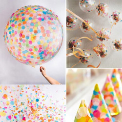 Confetti multicolore pentru party, 200 g, diverse forme