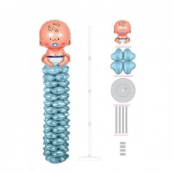 Balon folie figurina gigant Bebelus, 200 cm, suport inclus, set 16 piese