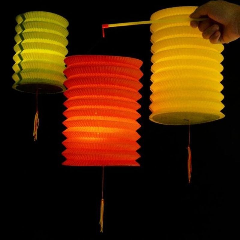 Lampioane suspendate Feng Shui, 16x28 cm, forma acordeon