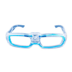 Ochelari LED cu senzor de sunet, transparenti