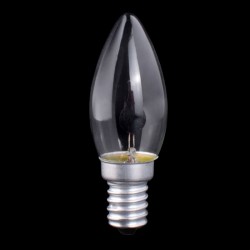 Bec decorativ LED 3W, efect flacara, soclu E14, lumina rosie