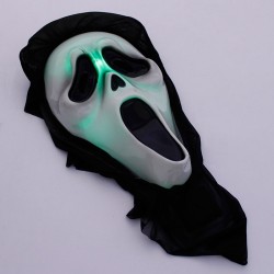 Masca Ghost Face LED-uri multicolore, marime universala