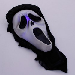 Masca Ghost Face LED-uri multicolore, marime universala