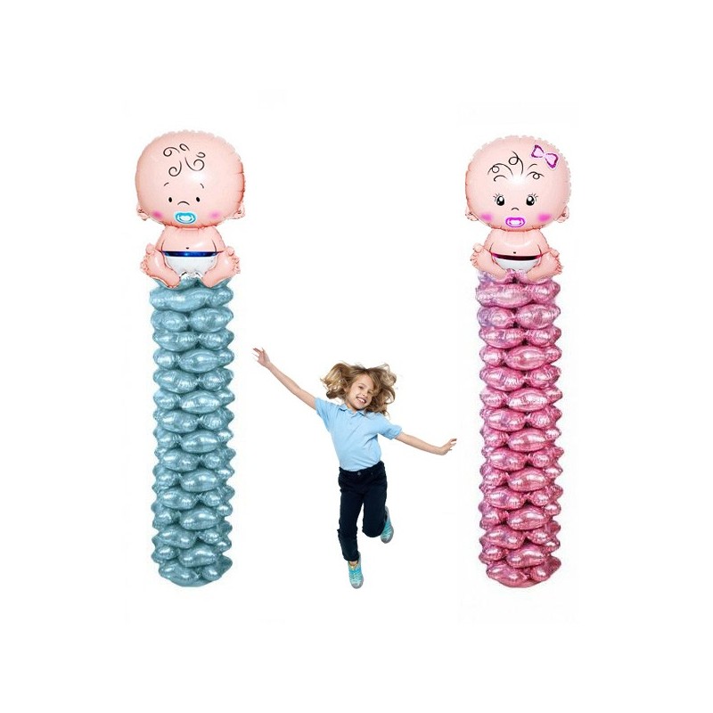 Balon folie figurina gigant Bebelus, 200 cm, suport inclus, set 16 piese