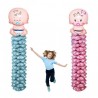 Balon folie figurina gigant Bebelus, 200 cm, suport inclus, set 16 piese