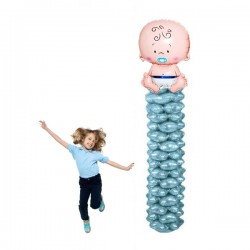 Balon folie figurina gigant Bebelus, 200 cm, suport inclus, set 16 piese