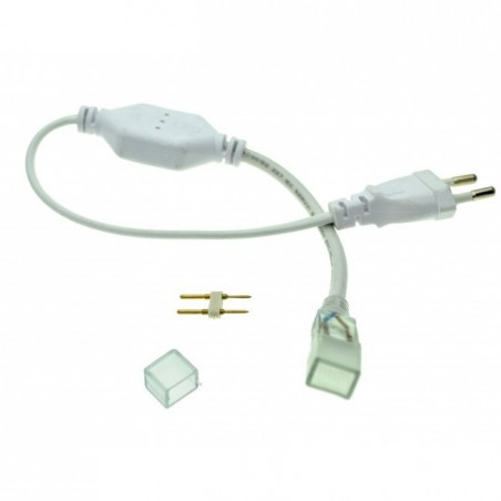 Cablu alimentare banda LED SMD flexibila 220 V, 2 pini