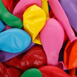 Baloane colorate latex, forma rotunda, 17 cm, set 100 bucati