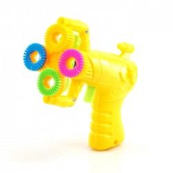 Pistol baloane de sapun, alimentare baterii, flacon solutie inclus