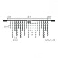 Ghirlanda decorativa, 400 LED-uri, 10 m, lumina statica, interior/exteriror
