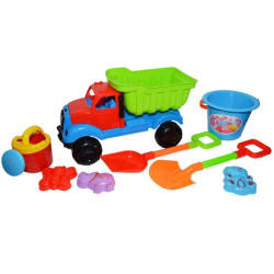 Camion mare cu 8 accesorii pentru nisip