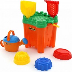 Set Maxi Castel galetusa cu 7 accesorii pentru nisip