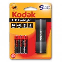 Lanterna Kodak, 9 LED-uri, 46 lumeni, raza de actiune 25m, negru
