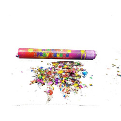 Tun confetti multicolore pentru petreceri, lungime 40 cm, forme diverse