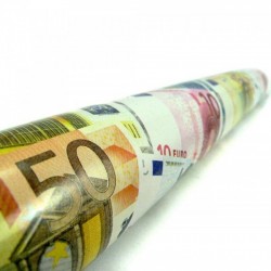 Confetti bani falsi Euro, tun 80 cm, pentru petreceri si aniversari