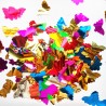 Tun confetti Fluturi multicolori, 80 cm, staniol colorat