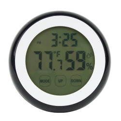 Ceas digital LED cu touchscreen, temperatura, umiditate, alarma, magnet fixare