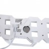 Ceas digital de birou, iluminat LED alb rece, afisaj mare, alarma, temperatura