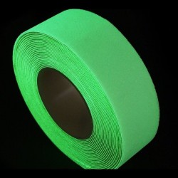 Banda antiderapanta verde, lumineaza verde fosforescent, 1 metru liniar