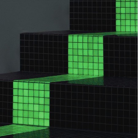 Mozaic fosforescent verde pentru decor glow in the dark, 30x30 cm