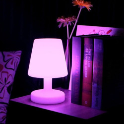 Veioza LED iluminata integral RGBW, telecomanda, 4 moduri iluminare, 25 cm