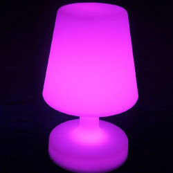 Veioza LED iluminata integral RGBW, telecomanda, 4 moduri iluminare, 25 cm