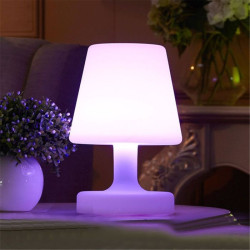Veioza LED iluminata integral RGBW, telecomanda, 4 moduri iluminare, 25 cm
