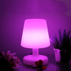 Veioza LED iluminata integral RGBW, telecomanda, 4 moduri iluminare, 25 cm