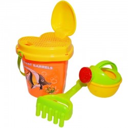 Set jucarii nisip cu galeata in forma de inima, stropitoare si accesorii