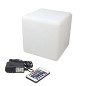 Cub taburet LED RGB, control telecomanda, IP65, 40x40 cm