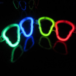 Ochelari luminescenti forma Skull, look party