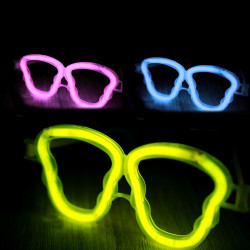 Ochelari luminescenti forma Skull, look party
