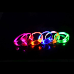 Bratara telecomandata luminoasa RGB, 3 moduri iluminare, actiune telecomanda