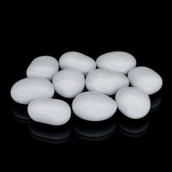 Pietre decorative fosforescente, diametru 4 cm, lumineaza glow albastru, 10 bucati