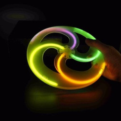 Jucarie Frisbee disc zburator luminescent glow, 19 cm, ABS