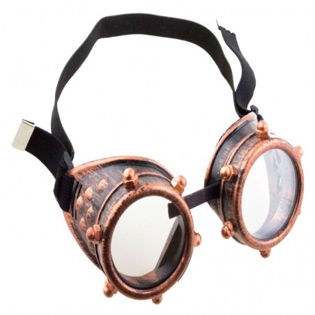 Ochelari Steampunk party, lentila 4.5 cm, model unisex, curea ajustabila