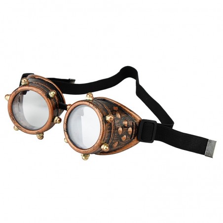 Ochelari Steampunk party, lentila 4.5 cm, model unisex, curea ajustabila