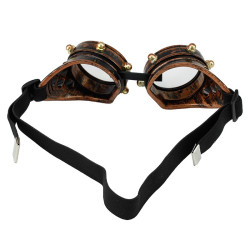 Ochelari Steampunk party, lentila 4.5 cm, model unisex, curea ajustabila