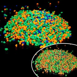 Pietricele fosforescente multicolore, granulatie 5 mm, decor glow gradina