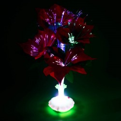 Craciunita decorativa cu fibra optica, LED-uri multicolore, 8 moduri iluminare