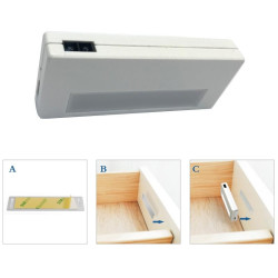 Lampa LED 0.6W pentru dulap, sertar, senzor miscare, 50 lumeni, acumulator
